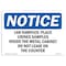 Signmission OSHA Notice, 3.5" Height, Lab Samples Place Urine Samples Inside Sign, 5" X 3.5", Landscape OS-NS-D-35-L-13924 - alternate 1